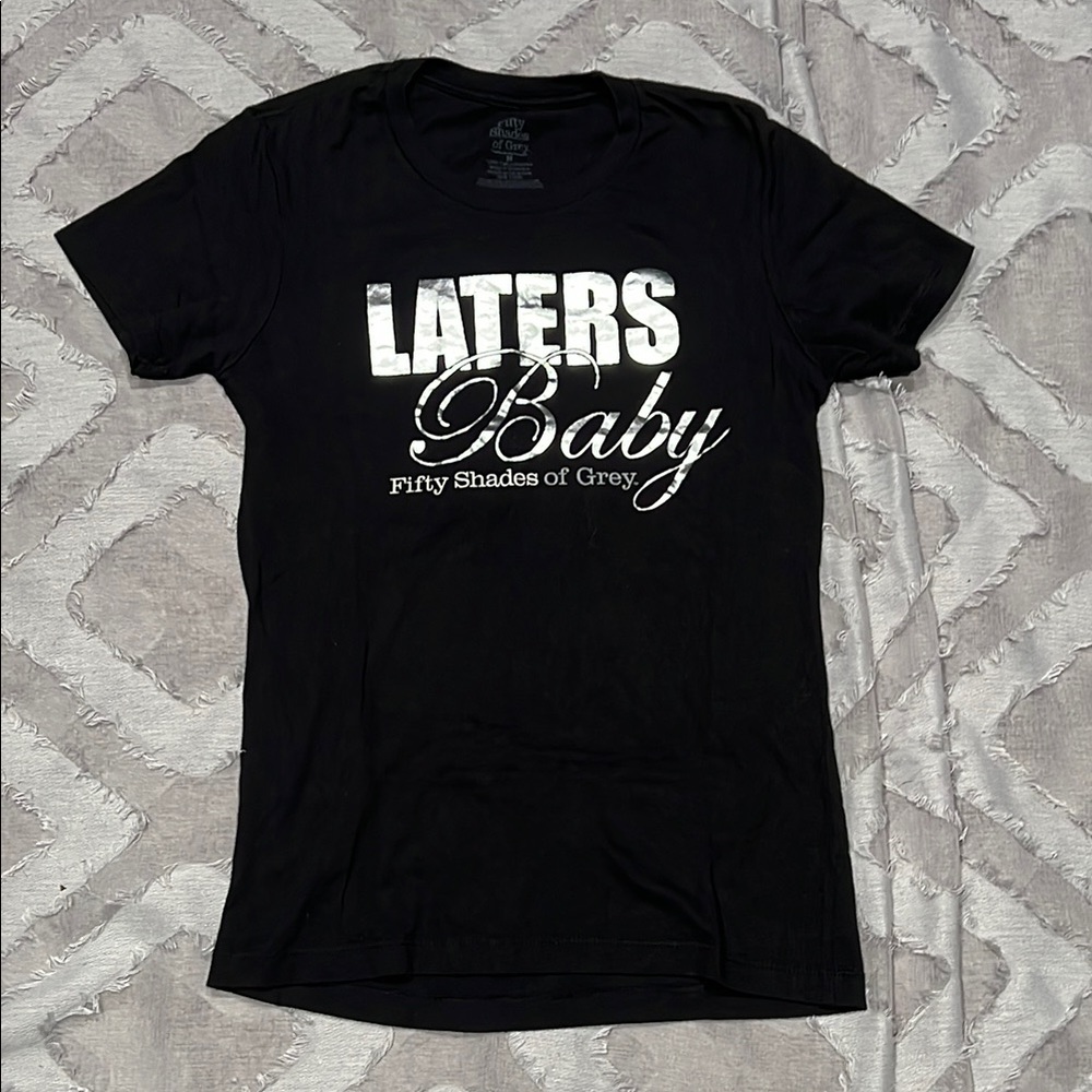Women's Black 'Laters Baby' Fifty Shade of Grey T-Shirt
